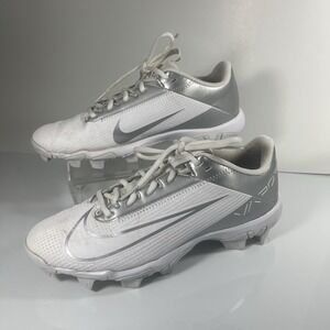 Nike Vapor Edge Shark 2 DH5089-102 White Silver Football Cleats - Size 6Y
